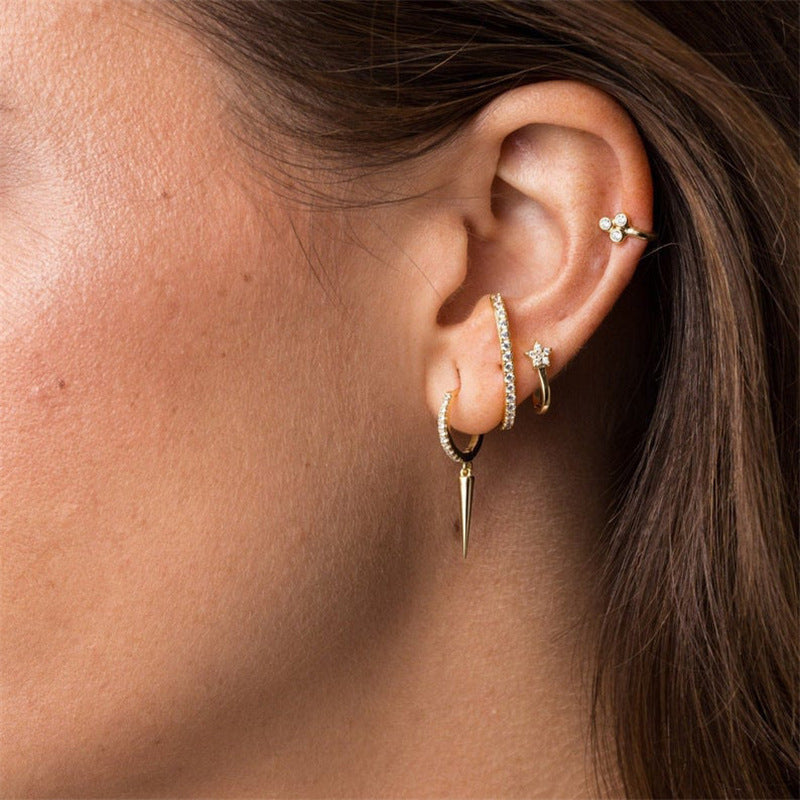 Sterling Silver Spear Drop Earrings