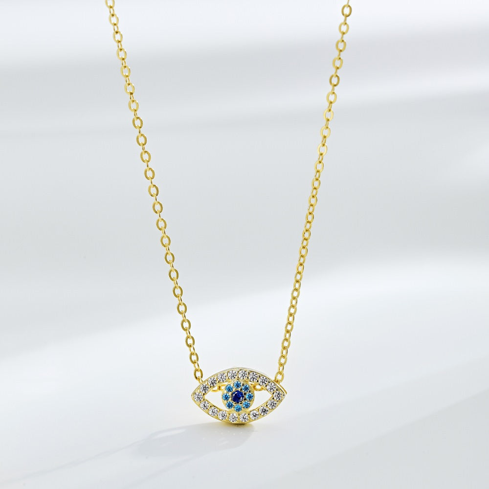 Sterling Silver Devil's Eye Minimalist Necklace Collection