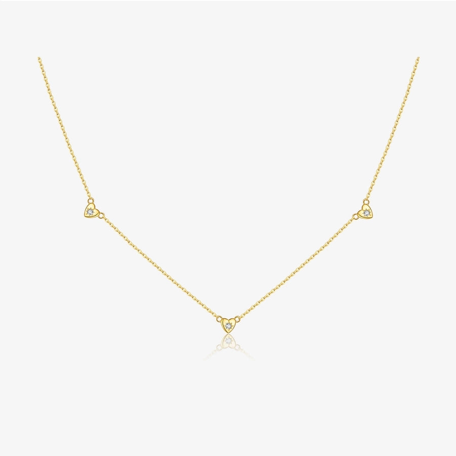 Sterling Silver Minimalist Heart Pendant Necklace