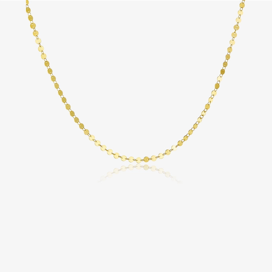 Sterling Silver Circle Link Minimalist Necklace