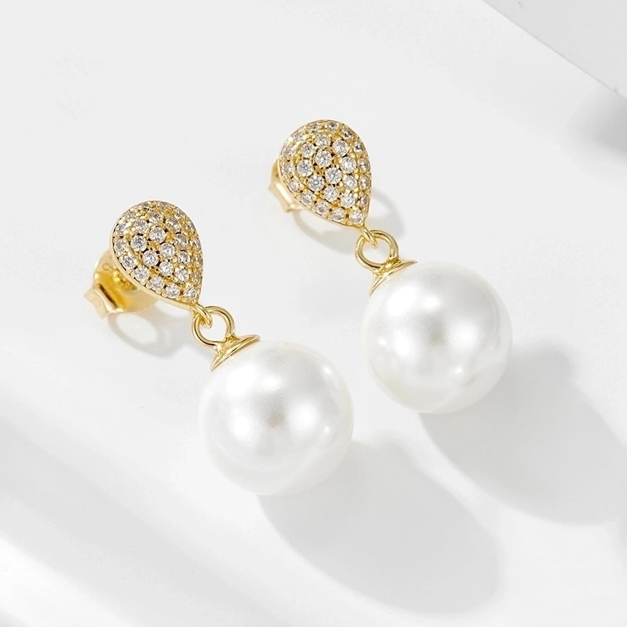 Sterling Silver Pearl Drop Earrings