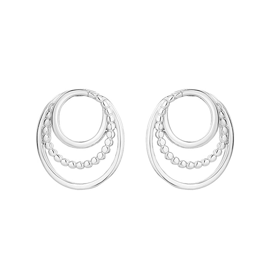 Sterling Silver Trio Circle Stud