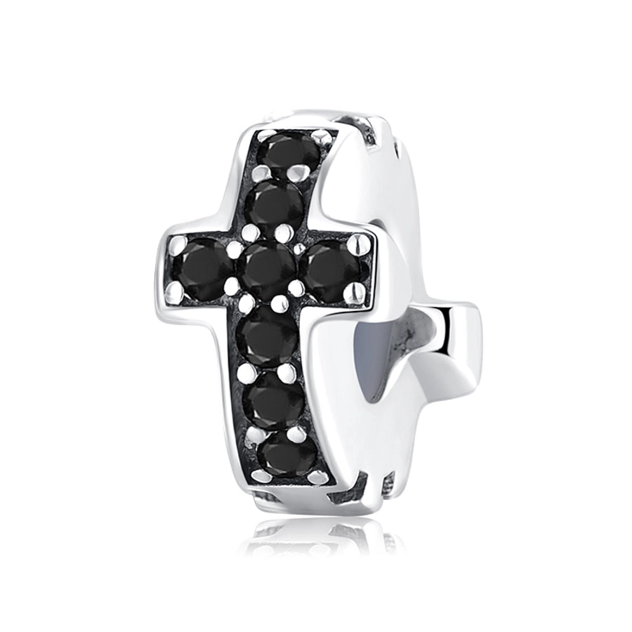 Sterling Silver Bow & Cross Bling Charms
