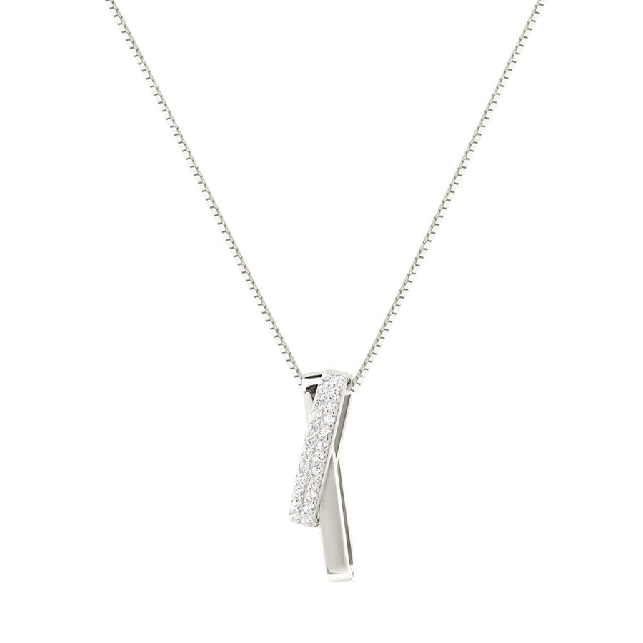 Sterling Silver Geometric Line Necklace