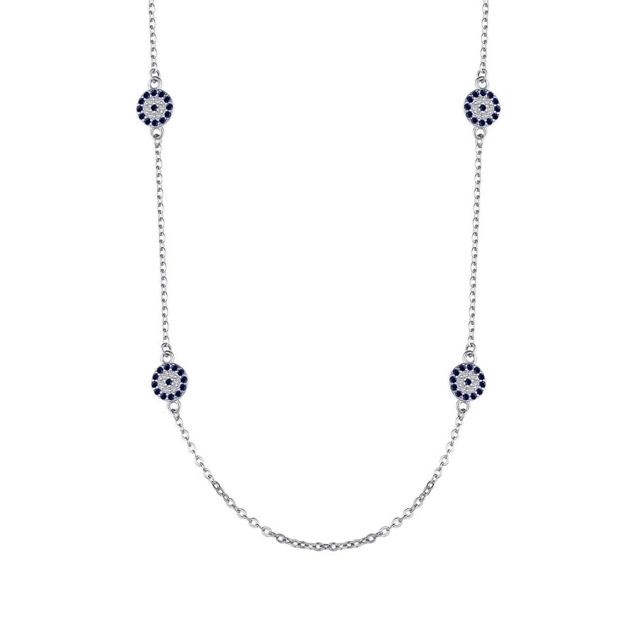 Sterling Silver Devil's Eye Minimalist Necklace Collection