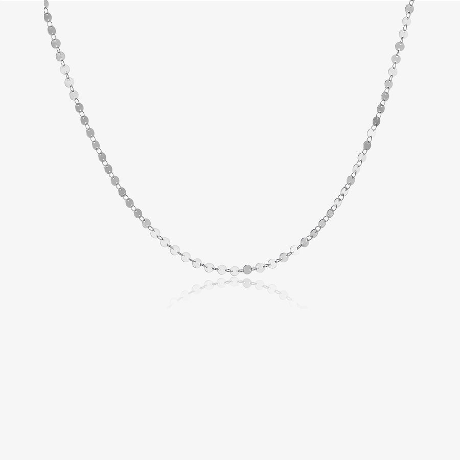 Sterling Silver Circle Link Minimalist Necklace