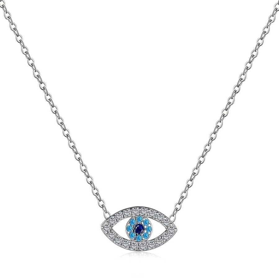 Sterling Silver Devil's Eye Minimalist Necklace Collection