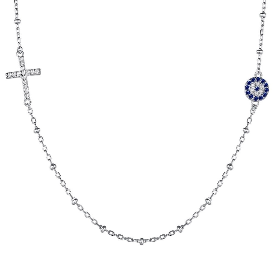 Sterling Silver Devil's Eye Minimalist Necklace Collection