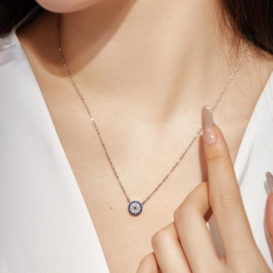 Sterling Silver Devil's Eye Minimalist Necklace Collection