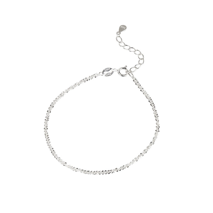 Sterling Silver Minimalist Waves Bracelet