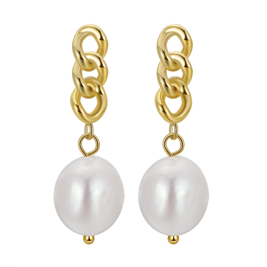 Sterling Silver 14K Gold Plated Pearl Earring Collection in 23 styles