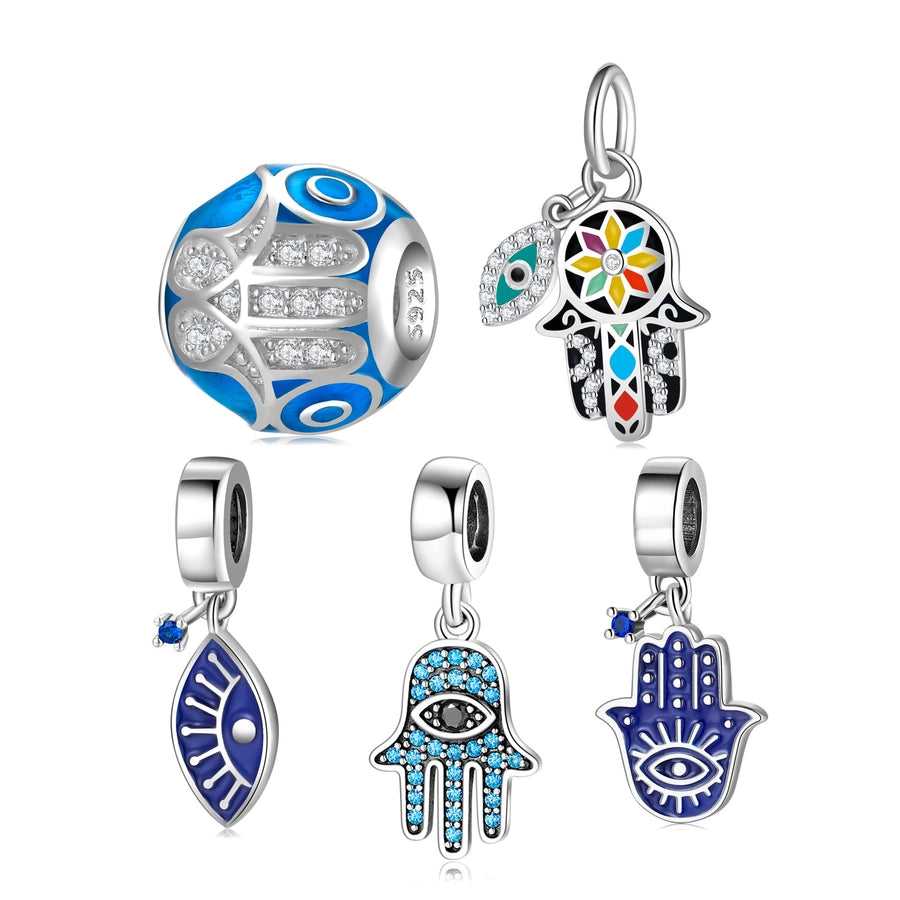 Evil Eye and Hamsa Hand Charms