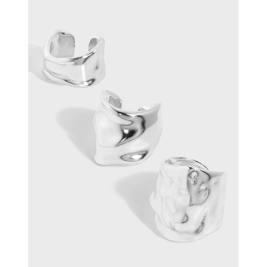 Sterling Silver Textured Ear Cuffs