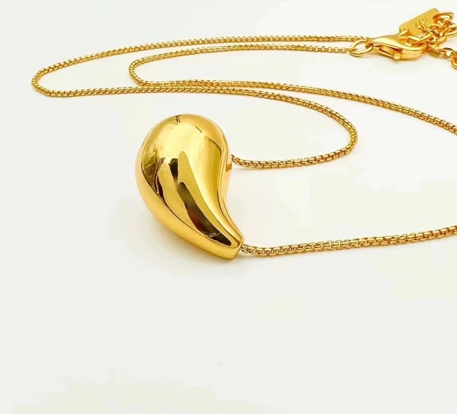 Sterling Silver Horizontal Water Droop Necklace