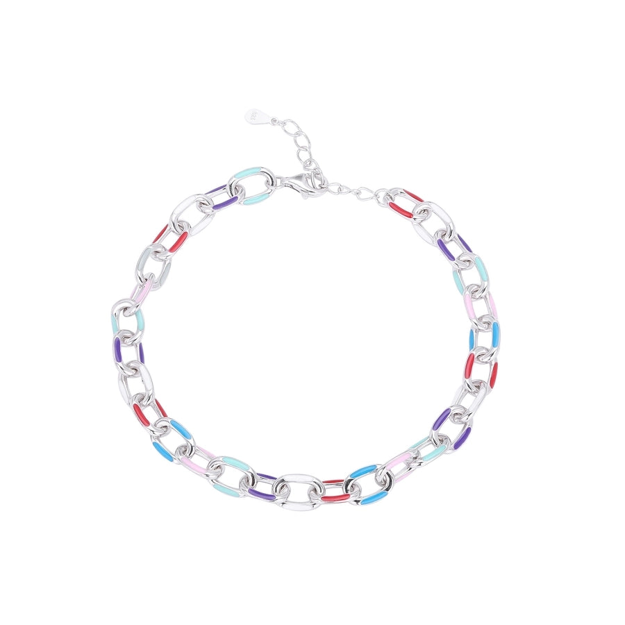 Sterling Silver Cable Epoxy Bracelet