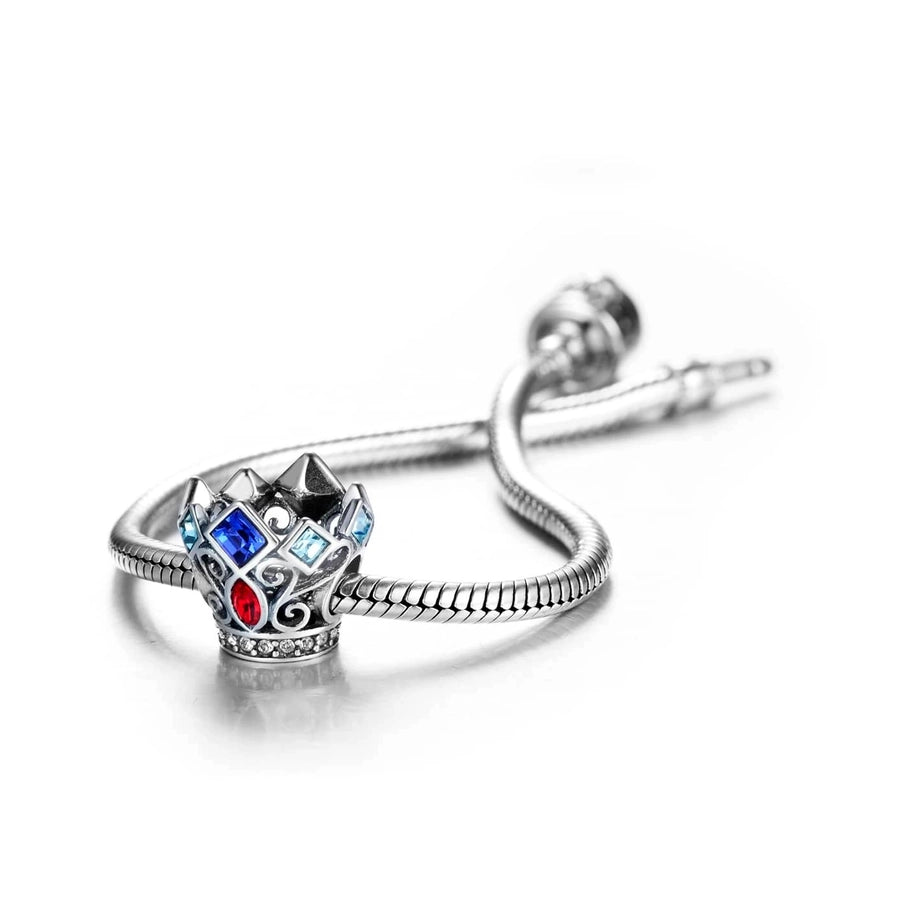 Sterling Silver Sparkle Crown Charm