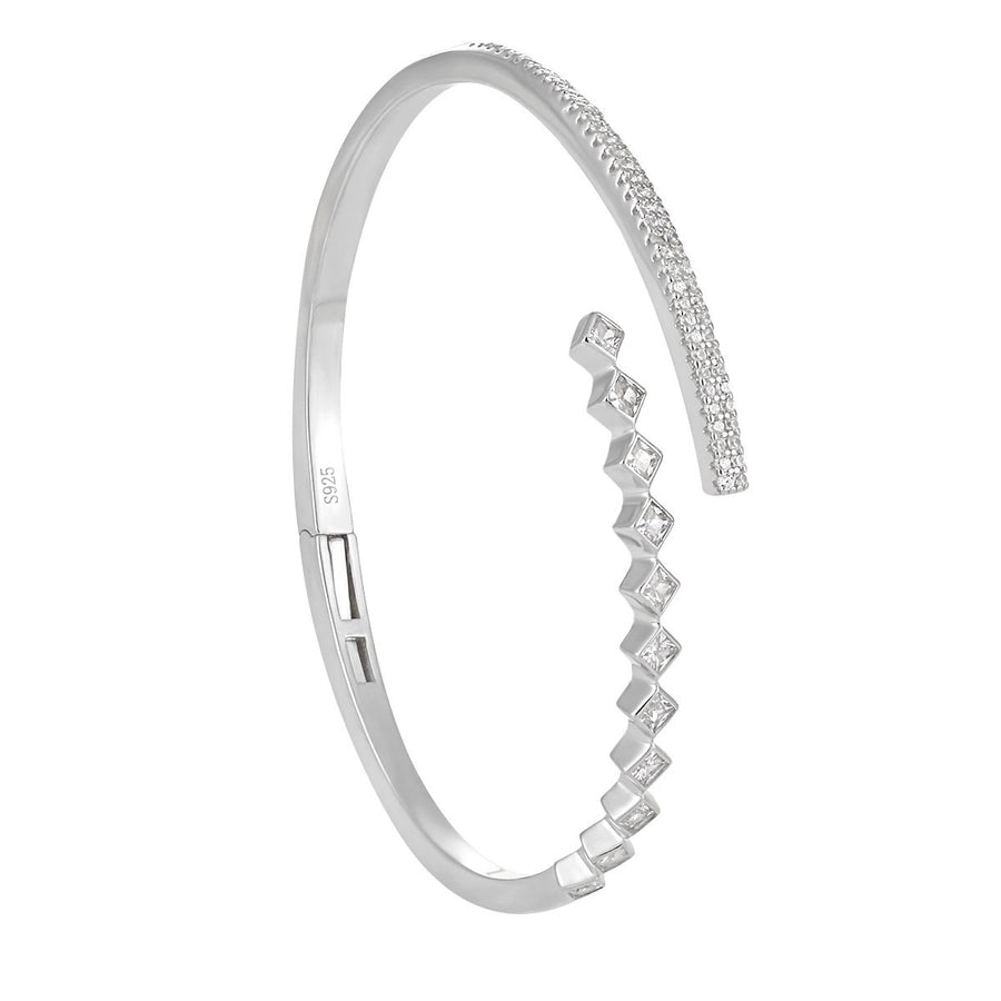 Sterling Silver Geometric Ring & Bracelet Set