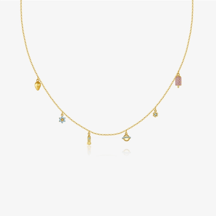 Sterling Silver Galactic Pendant Necklace