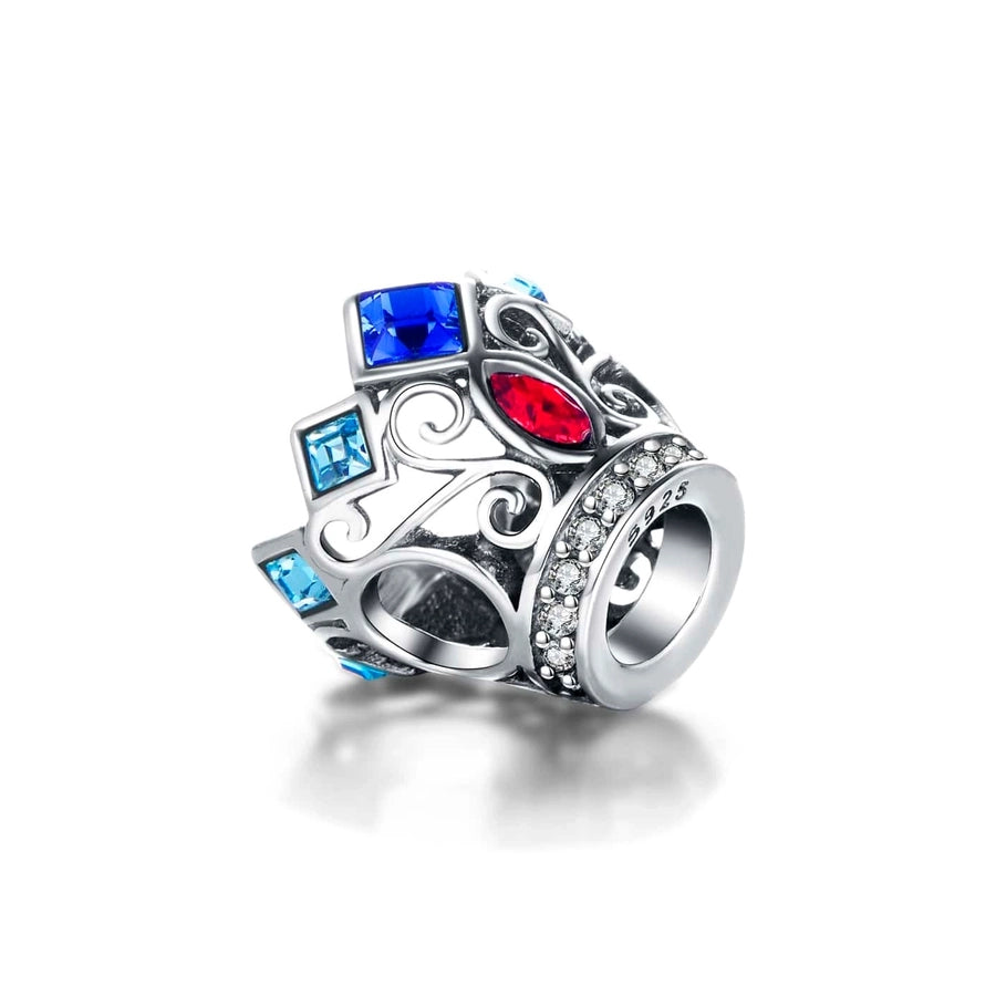 Sterling Silver Sparkle Crown Charm