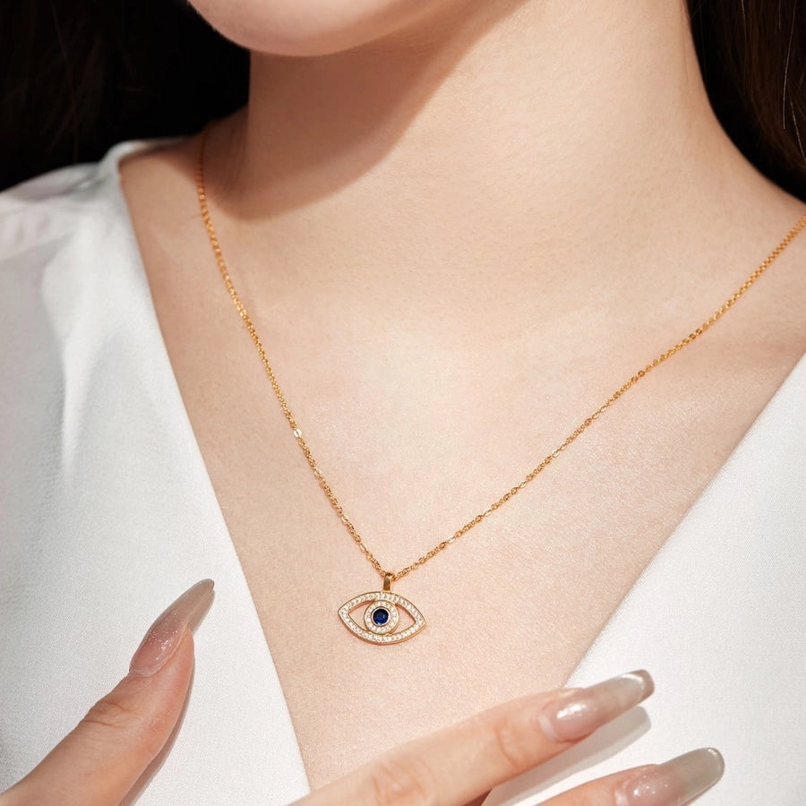 Sterling Silver Devil's Eye Minimalist Necklace Collection
