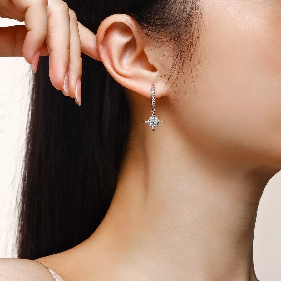 Sterling Silver Star & Moon Mismatch Earrings