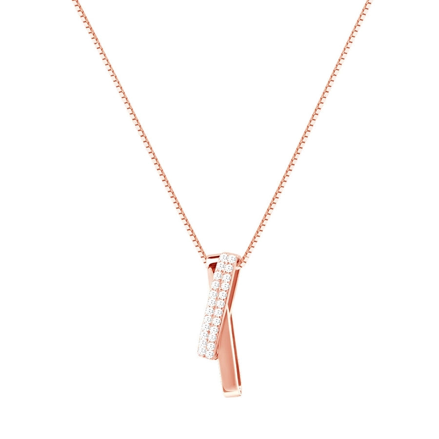 Sterling Silver Geometric Line Necklace