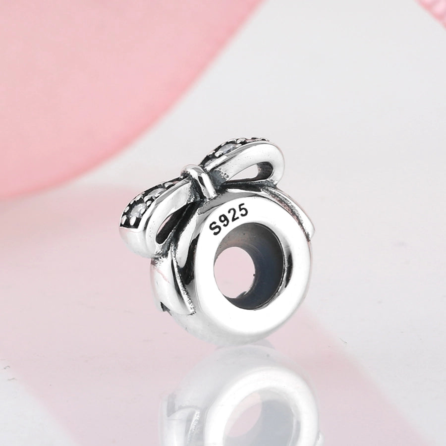 Sterling Silver Bow & Cross Bling Charms