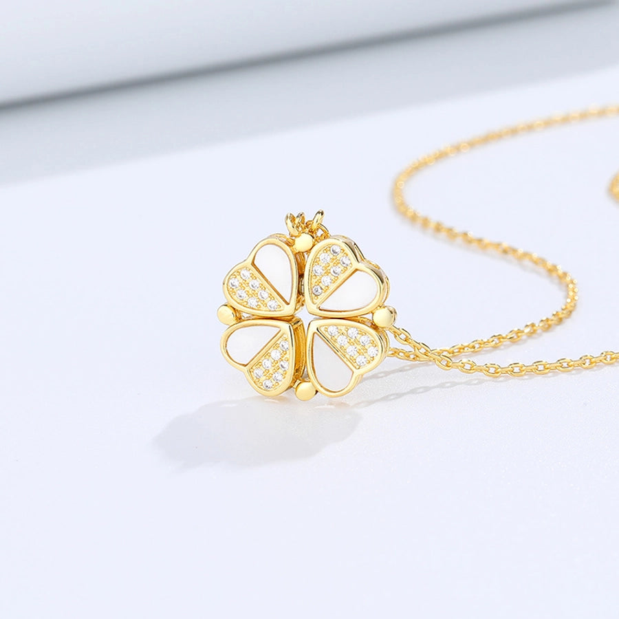 Sterling Silver Heart Cluster Necklace Collection