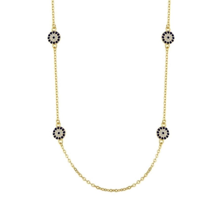 Sterling Silver Devil's Eye Minimalist Necklace Collection