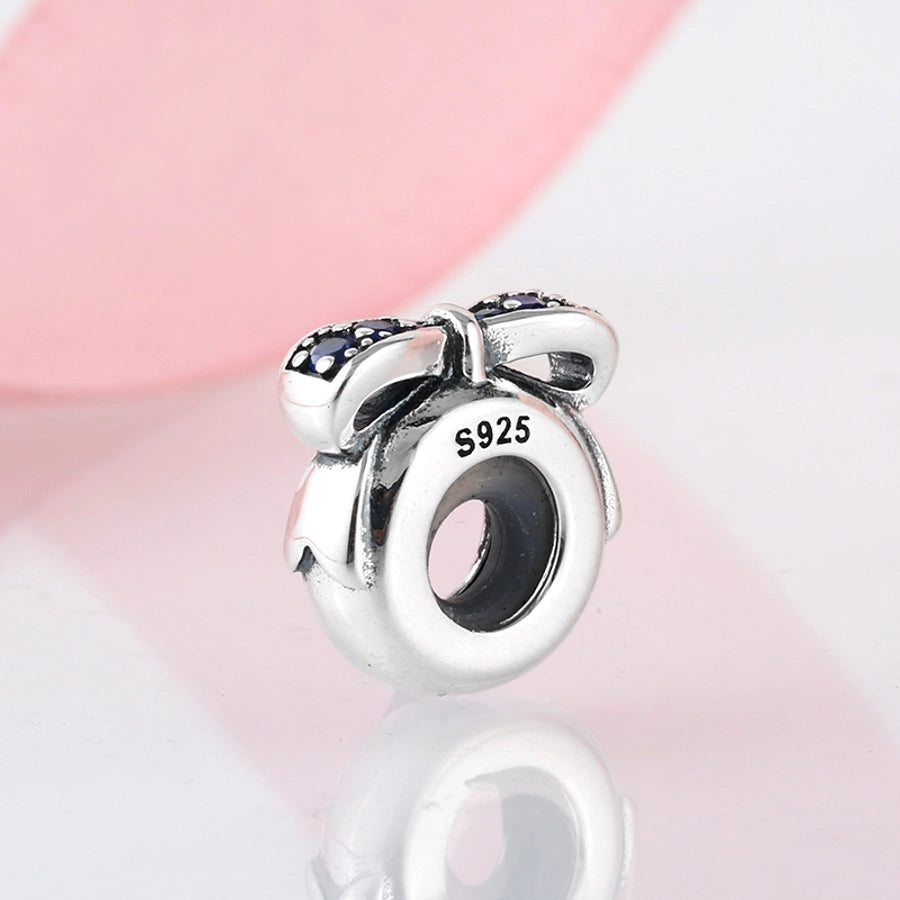 Sterling Silver Bow & Cross Bling Charms