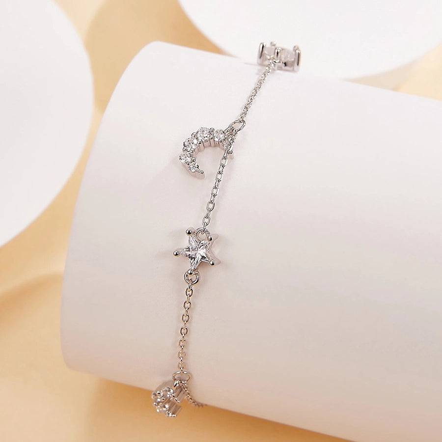 Minimalist Star & Moon Charm Bracelet