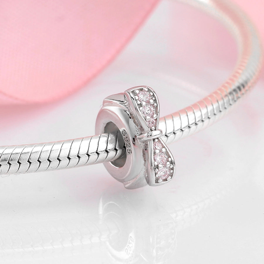 Sterling Silver Bow & Cross Bling Charms