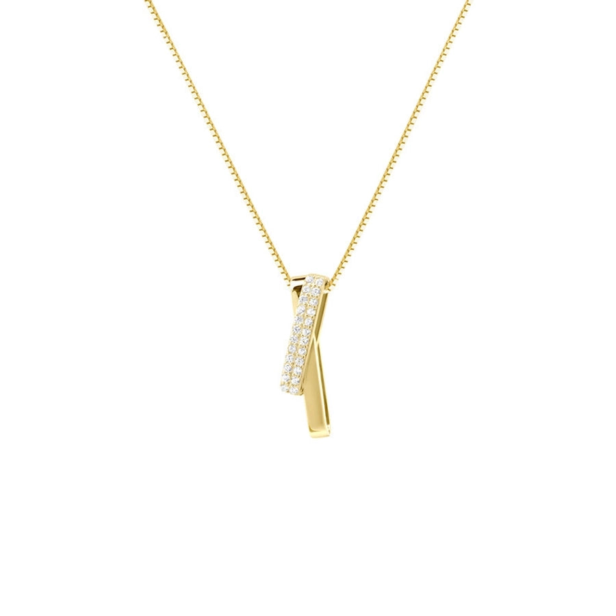 Sterling Silver Geometric Line Necklace
