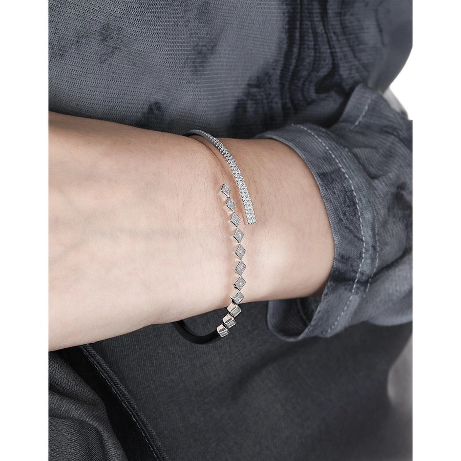 Sterling Silver Geometric Ring & Bracelet Set