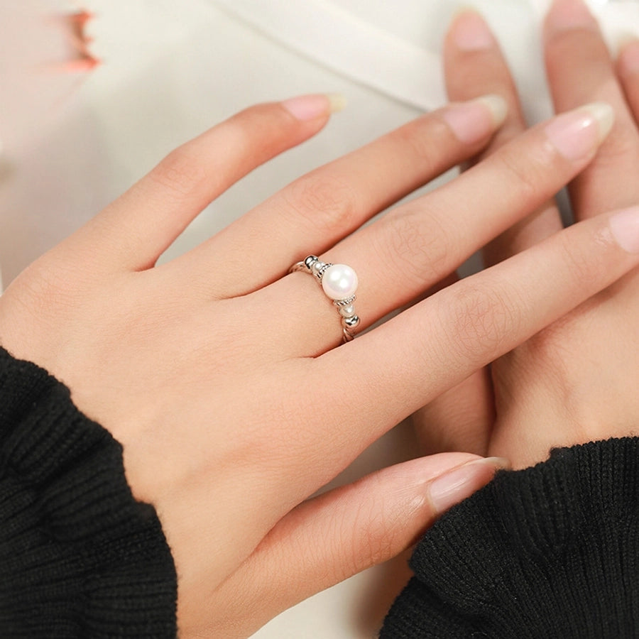 Sterling Silver Vintage Pearl Ring