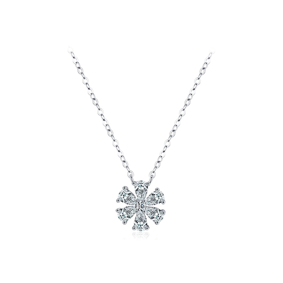 Sterling Silver Minimalist Bling Flower Petal