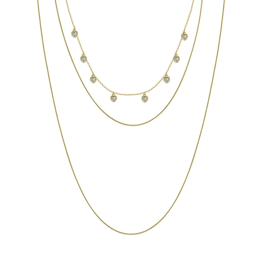 Sterling Silver Triple Layer Necklace
