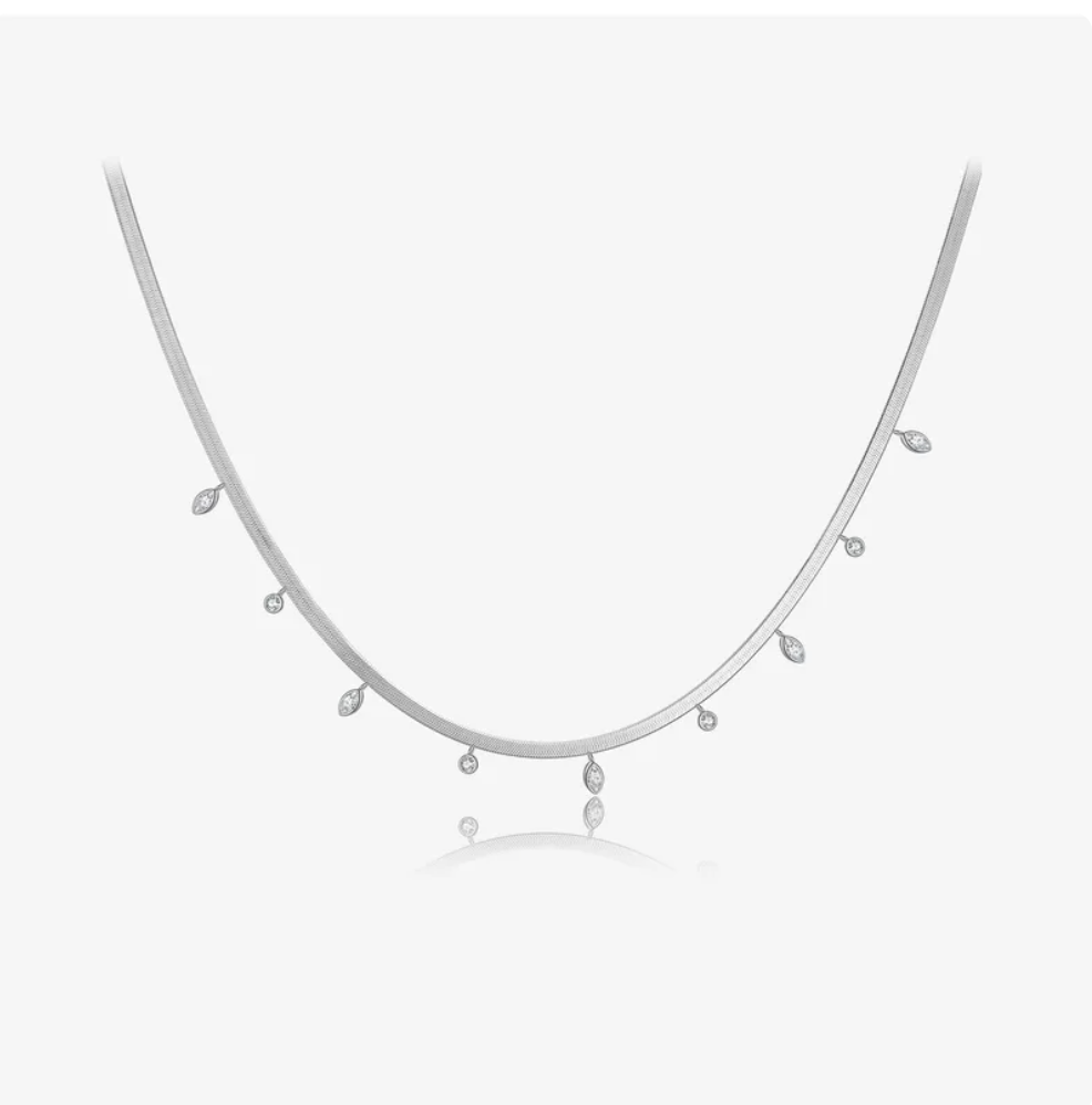 Sterling Silver Clavicle Chain Necklace