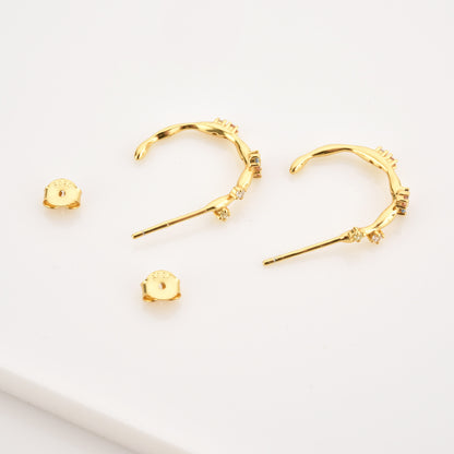 18K Gold Plated Mismatch Minimalist Earring Collection