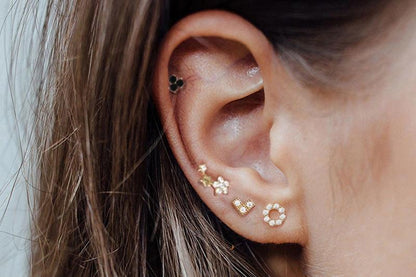 Minimalist Sterling Silver Single Minimalist Studs - 11 styles