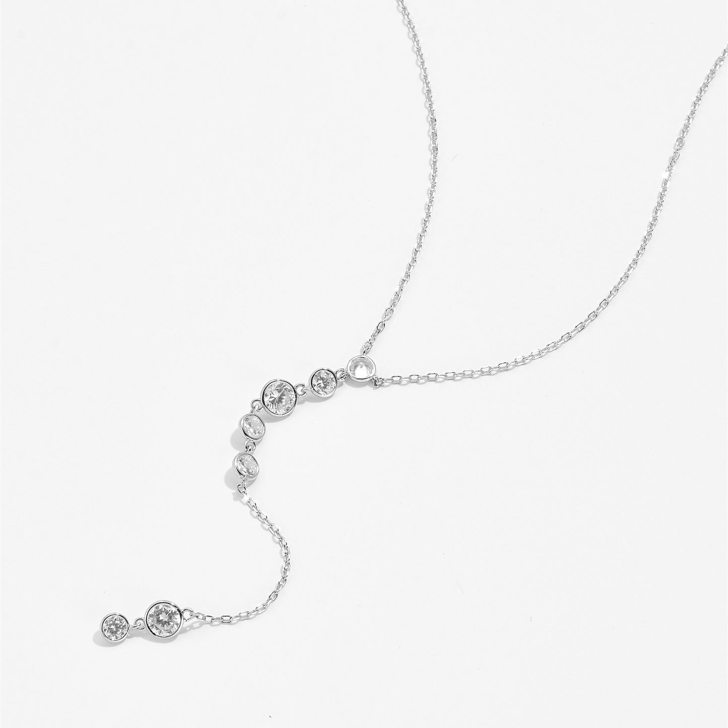 Sterling Silver Bling Lariat Necklace