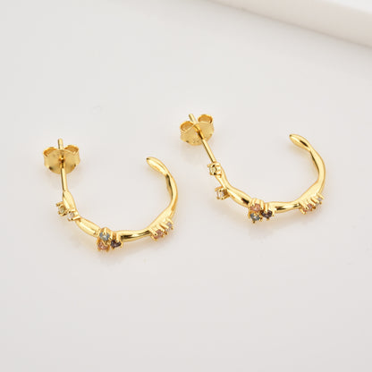 18K Gold Plated Mismatch Minimalist Earring Collection