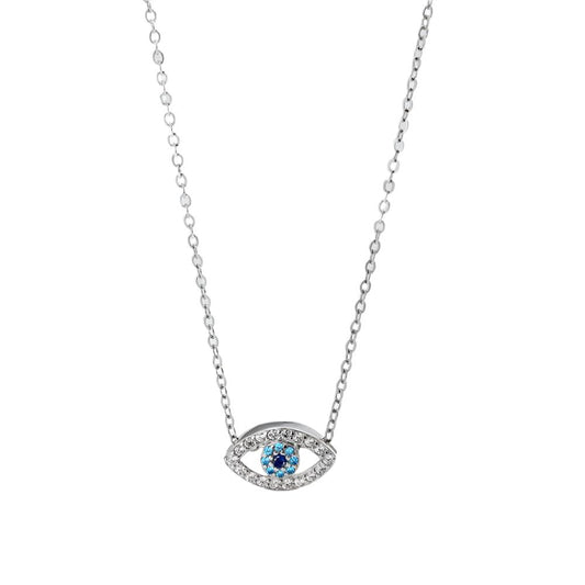 Sterling Silver Devil's Eye Minimalist Necklace Collection