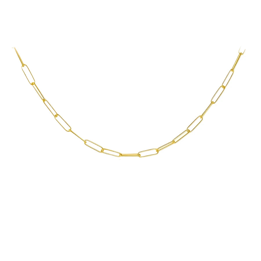 Sterling Silver 18K Gold Plated Minimalist Link Chain