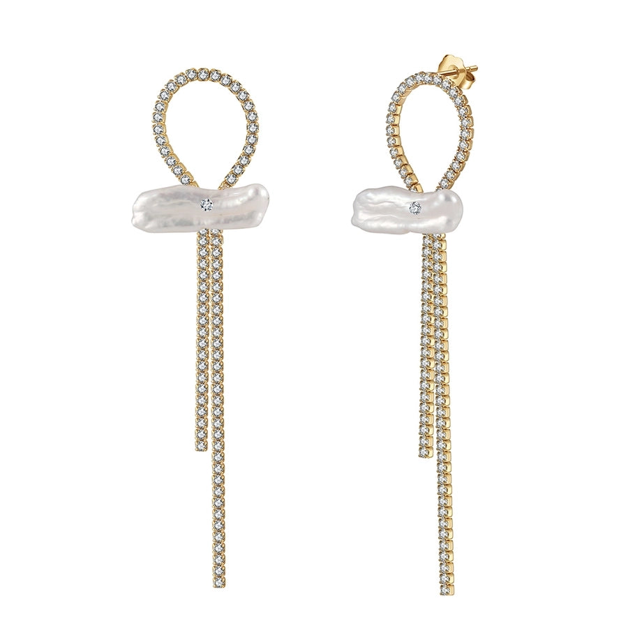 Sterling Silver 14K Gold Plated Pearl Earring Collection in 23 styles