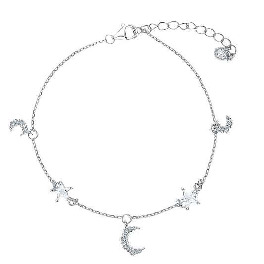 Minimalist Star & Moon Charm Bracelet