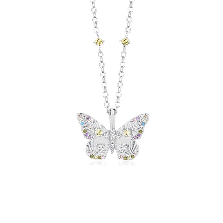 Sterling Silver Butterfly Bling Pendant