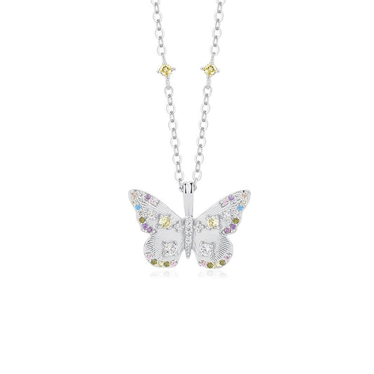 Sterling Silver Butterfly Bling Pendant