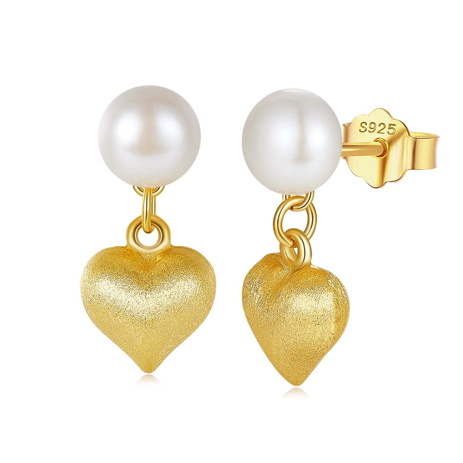 Sterling Silver 14K Gold Plated Pearl Earring Collection in 23 styles