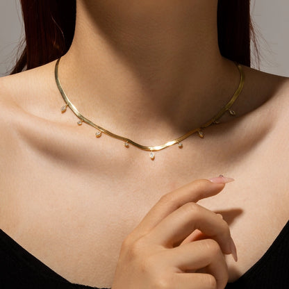 Sterling Silver Clavicle Chain Necklace